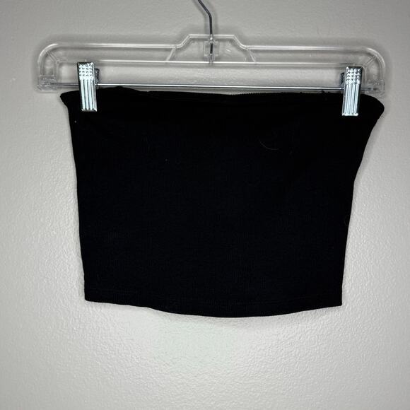 Abercrombie & Fitch Black Ribbed Womens Tube Top In Size Small - Picture 2 of 4